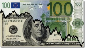 cours euro dollar illustratio billet