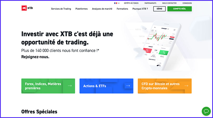 xtb trading accueil